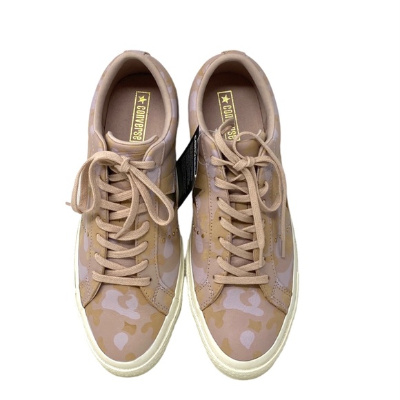 Converse One Star OX Shoes Low Top Leather Ivory Pink Men Size Sneakers 159705C - Picture 3 of 9